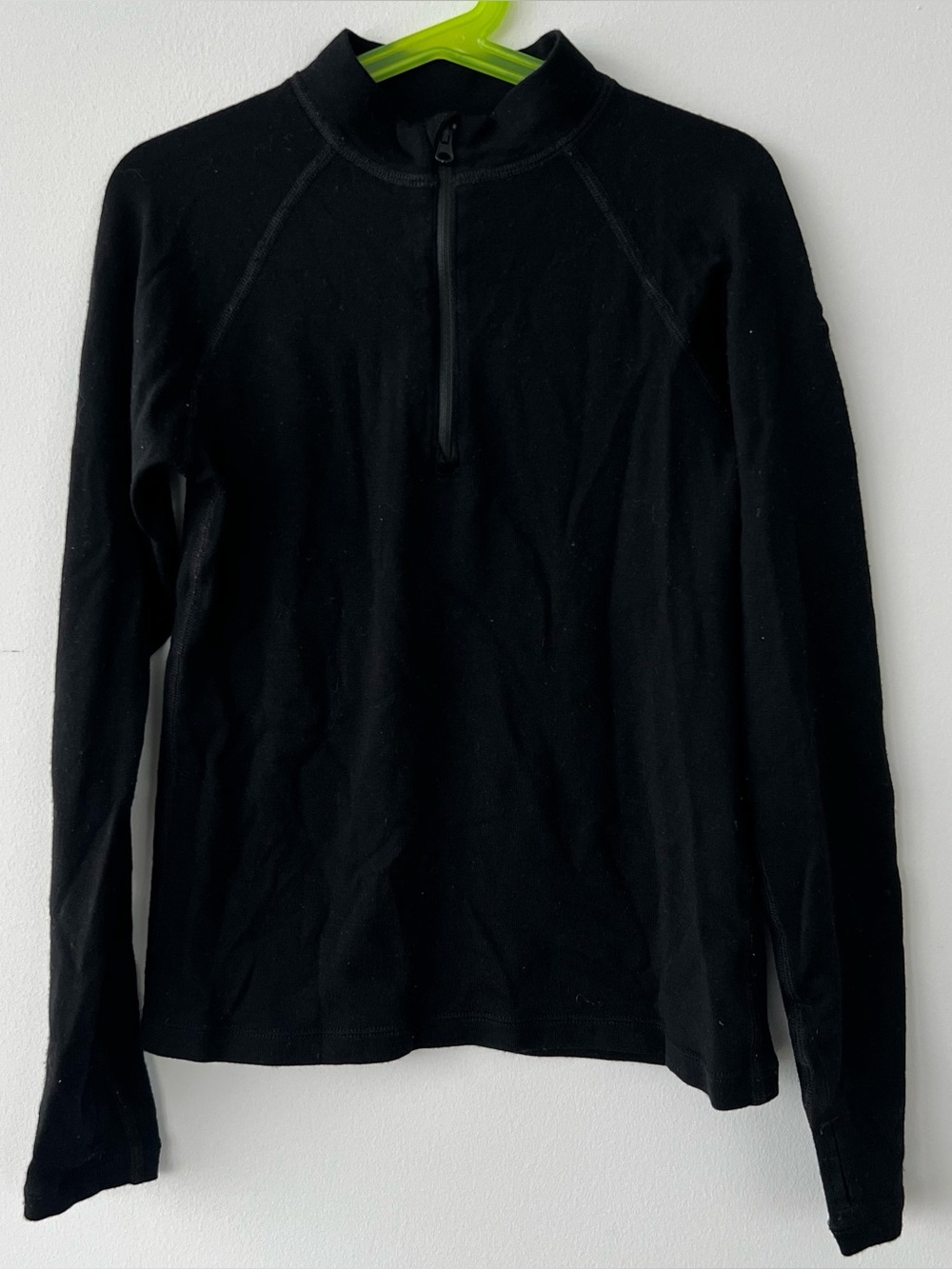 Icebreaker youth Black Half-Zip long sleeve Top base layer